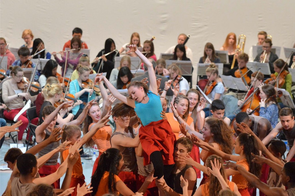 The students rehearse firebird, may 2014. Photo: brian slater