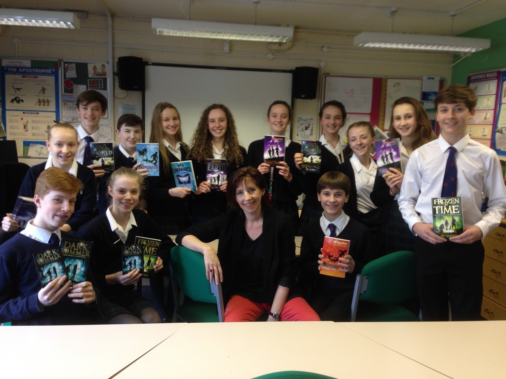 Author ali sparkes with year 9 students