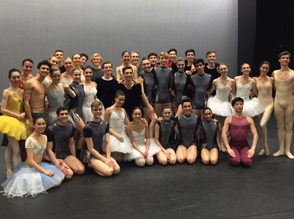 Abt and royal ballet school students altogether after the performance