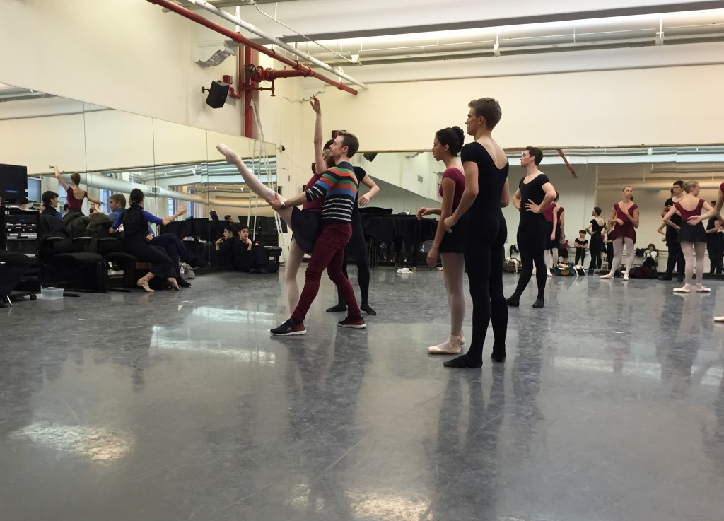 Choreographer christopher wheeldon rehearses students in 'rush'