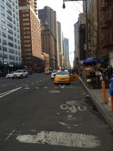 First sight of a new york yellow taxi