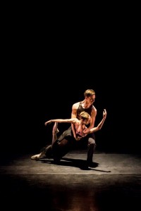 Isabel lubach and gareth haw in wheeldon's rush. Photo: johan persson.