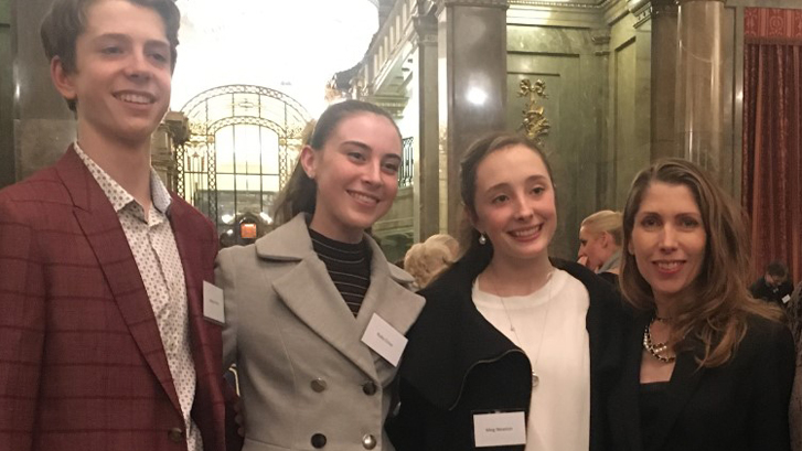 Students celebrate alumna leanne benjamin am obe
