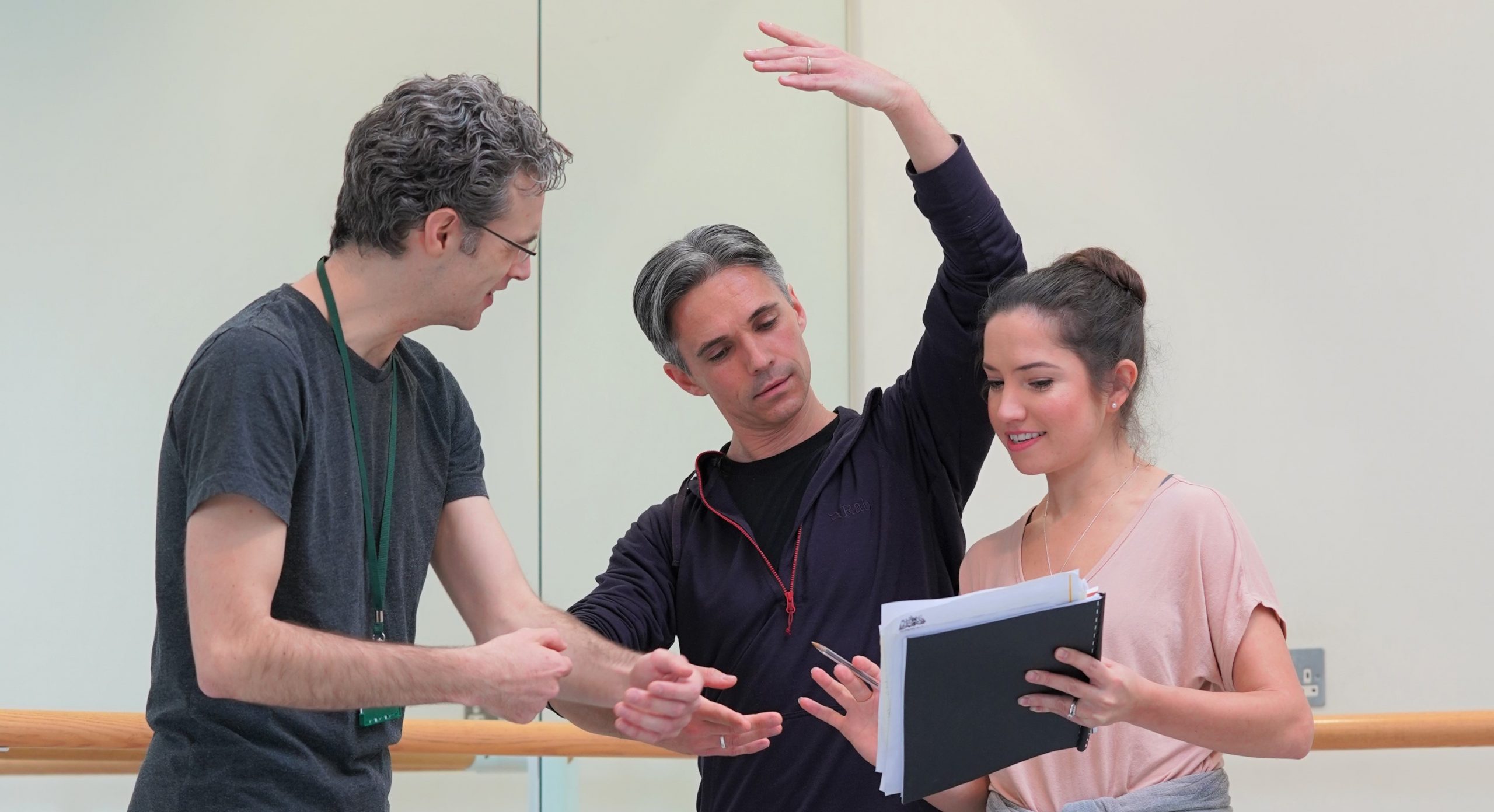 Dance teacher training students in class