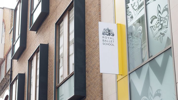 Royal Ballet School sign, Upper School, Floral Street, Covent Garden