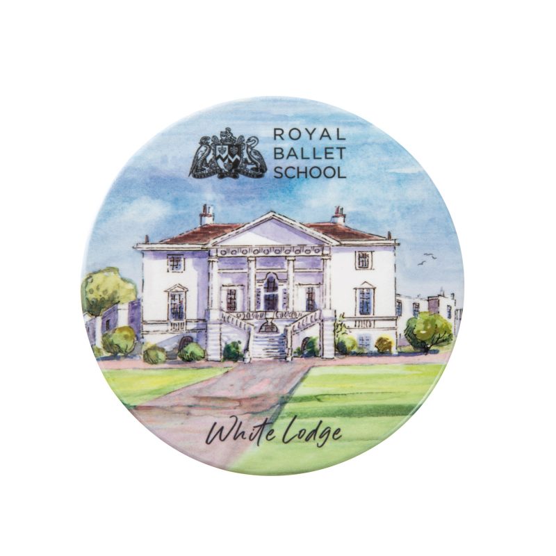 White lodge coaster