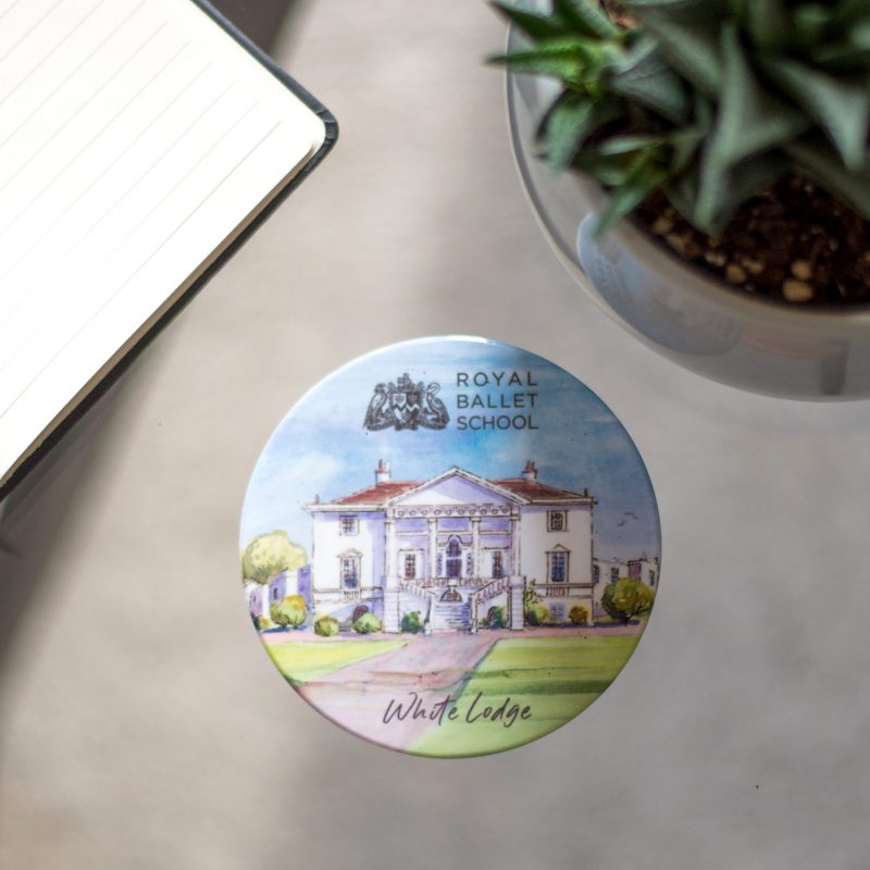 White lodge coaster