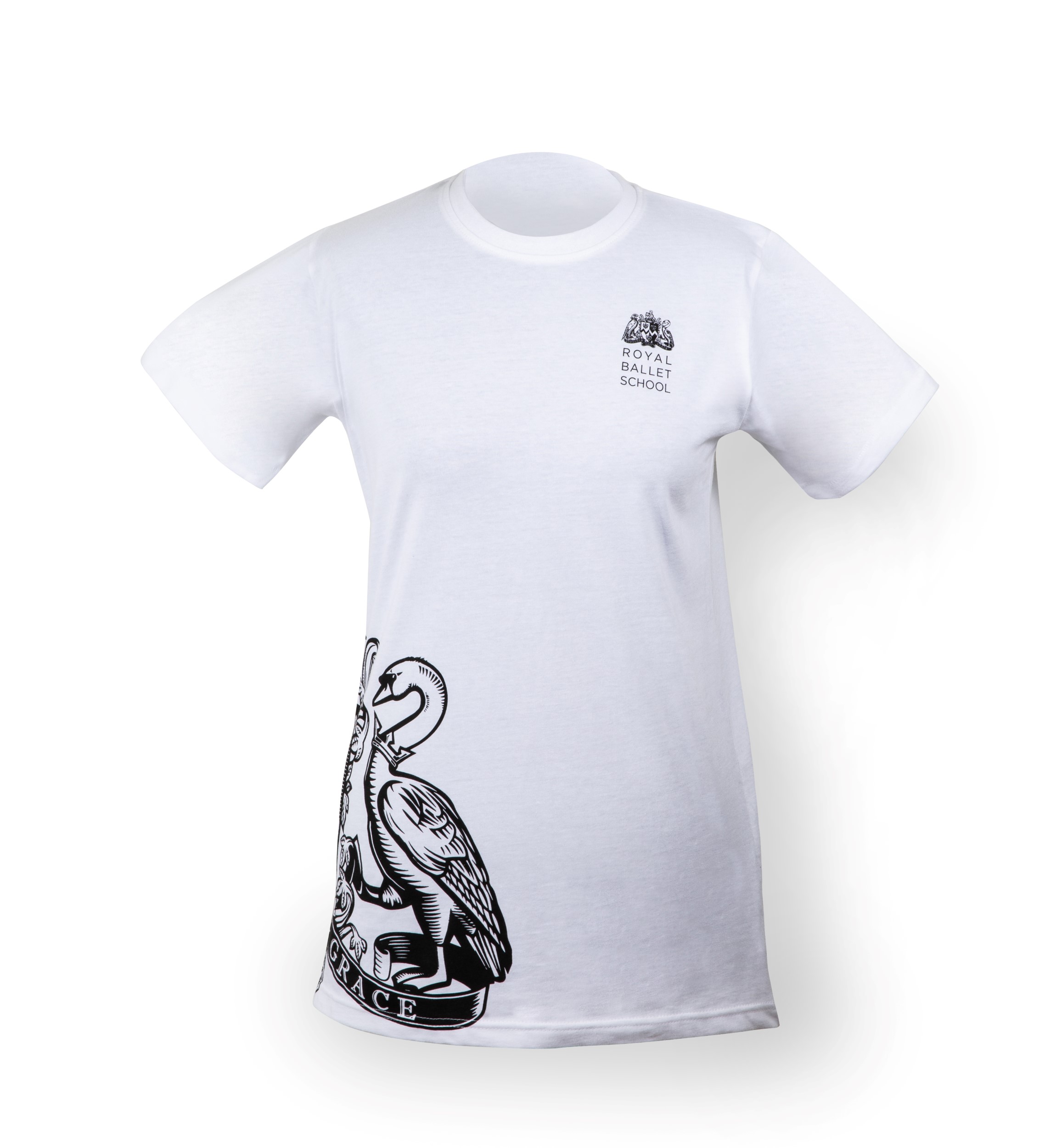 大人用ロゴTシャツ - ロイヤル・バレエ・スクール