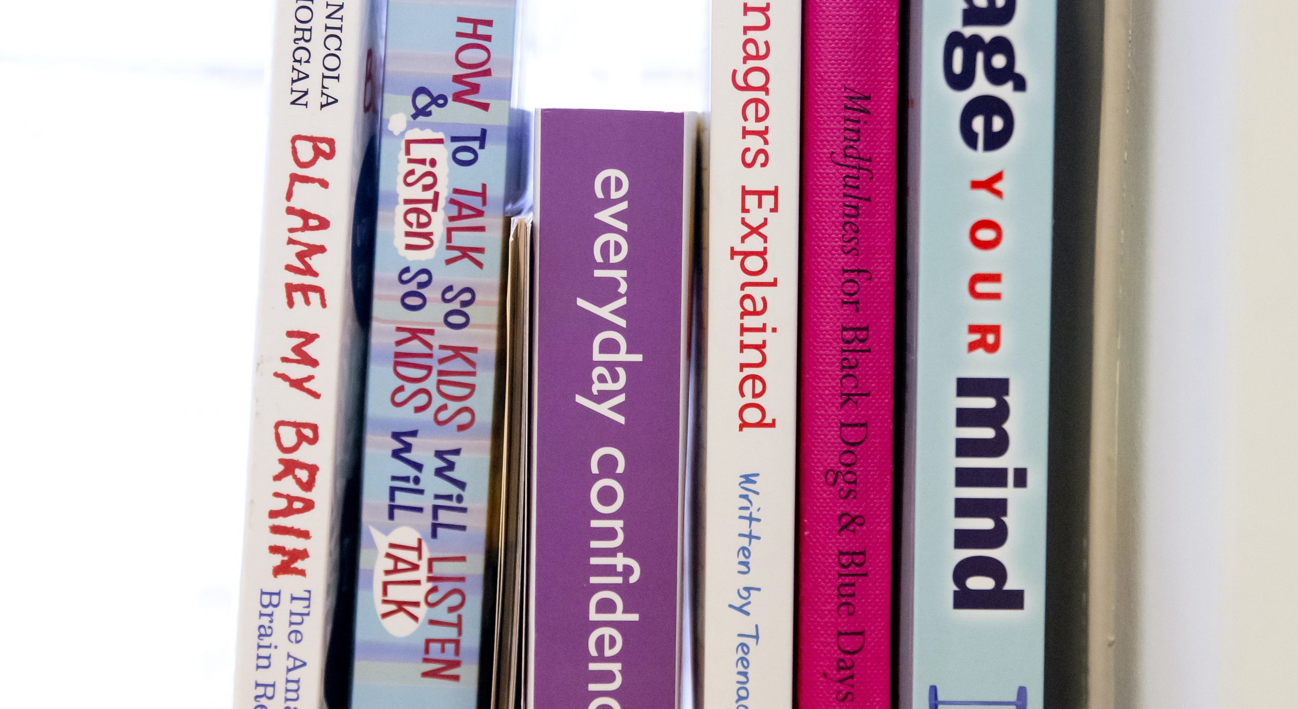 Healthcare books on a shelf