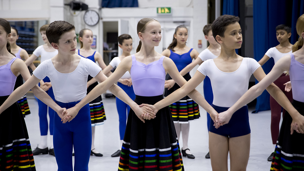 Dancers in clothed national dress