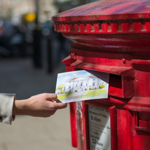 white lodge postcard