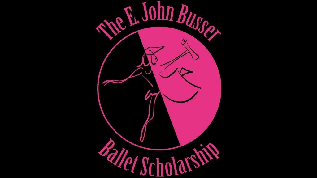 The e. John busser ballet scholarship logo