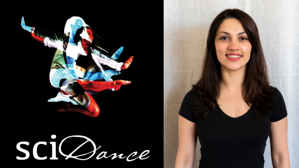 Markella kefallonitou beside the scidance logo