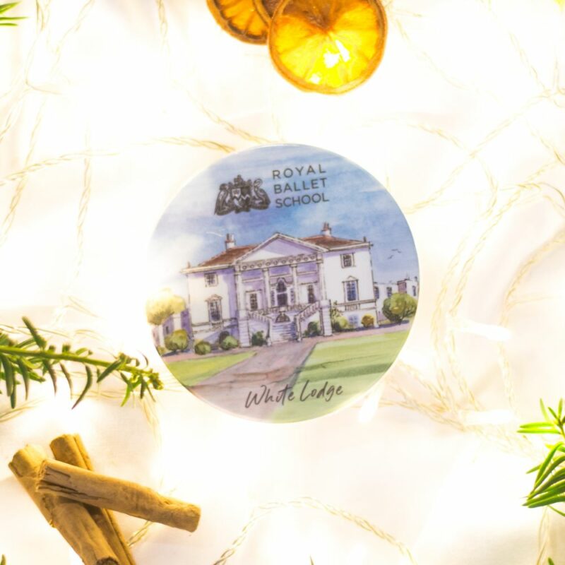 White lodge coaster