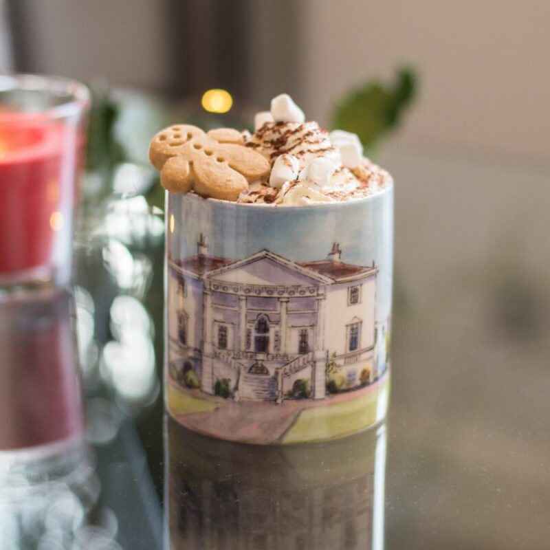 White lodge mug