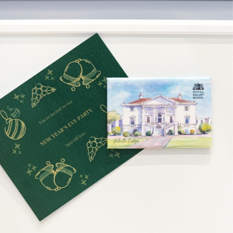 White lodge fridge magnet