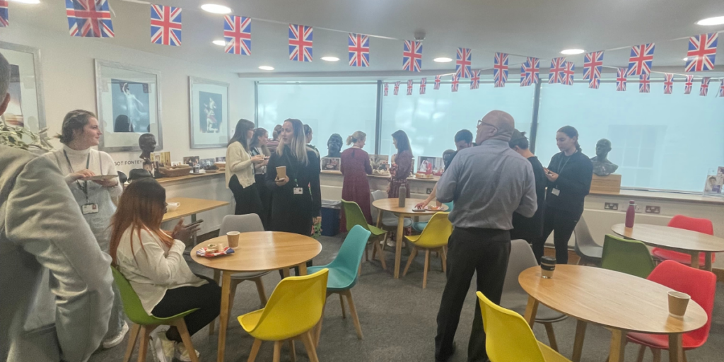 Staff at the coronation tea party