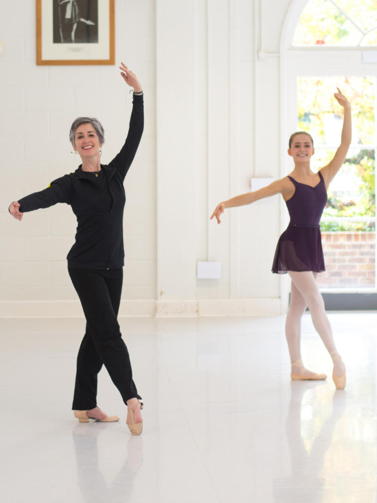 Image of female student in ballet class with belinda hatley.
