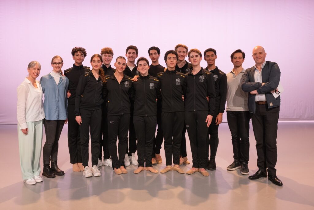 Upper school students with their choreographic mentors and special guest kim brandstrup