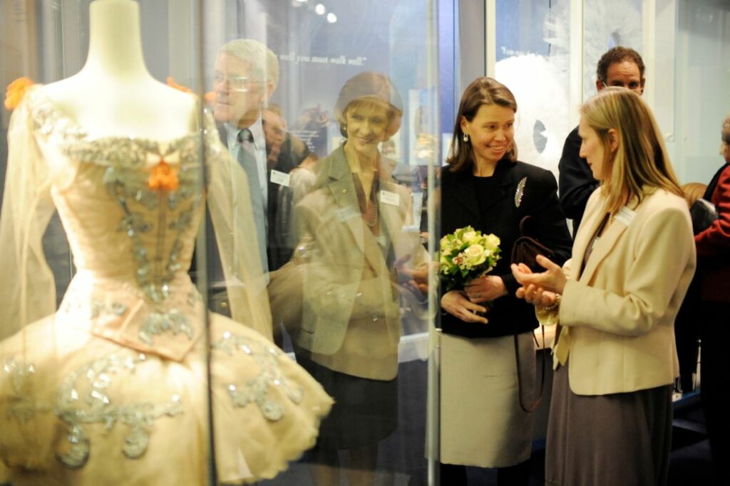Royal ballet school president lady sarah chatto at the opening of the white lodge museum