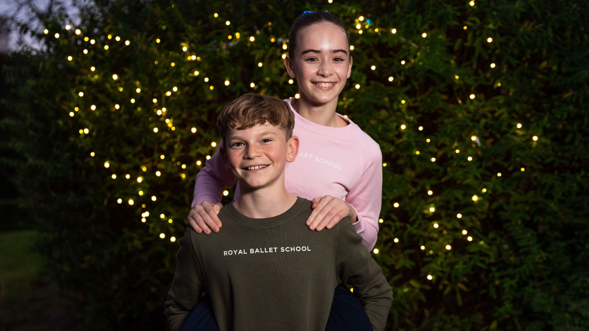 Students wearing sweatshirts