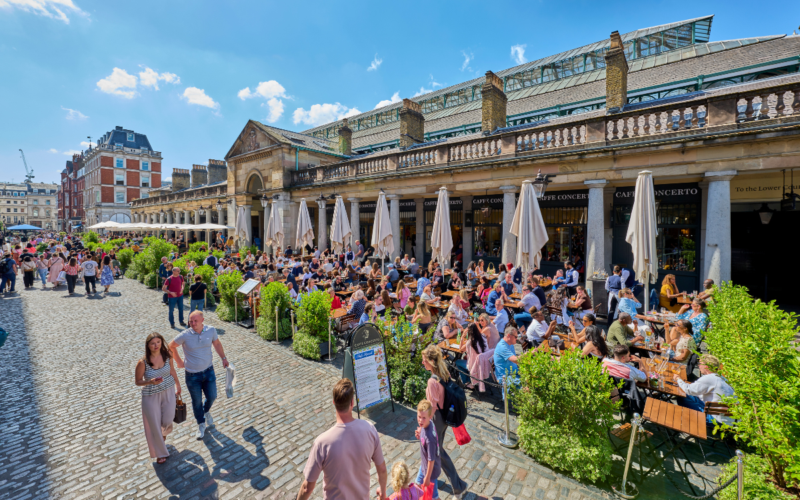 A photo of covent garden as part of the royal ballet school takeover