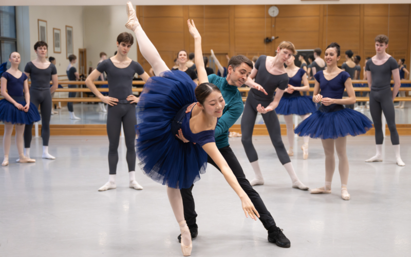 Studio class at the royal ballet school