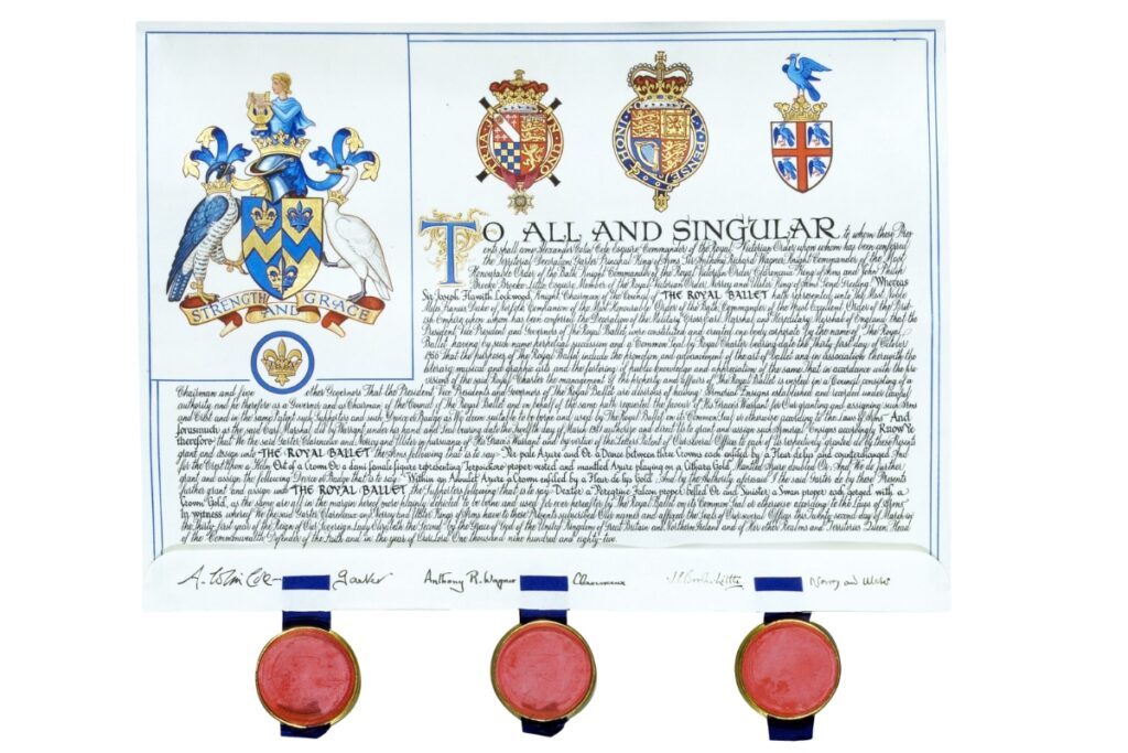 The evolution of the royal ballet school crest The evolution of the royal ballet school crest