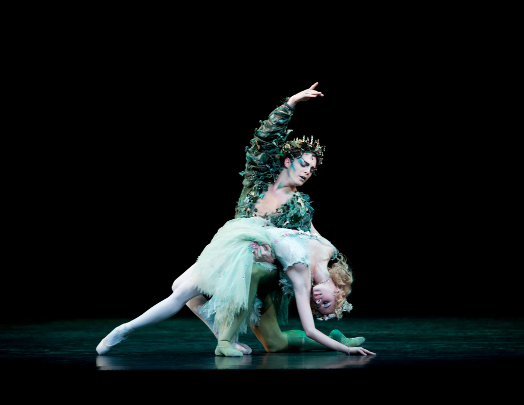 A photograph of two dancers in the dream, the royal ballet school, the royal opera house, 2009