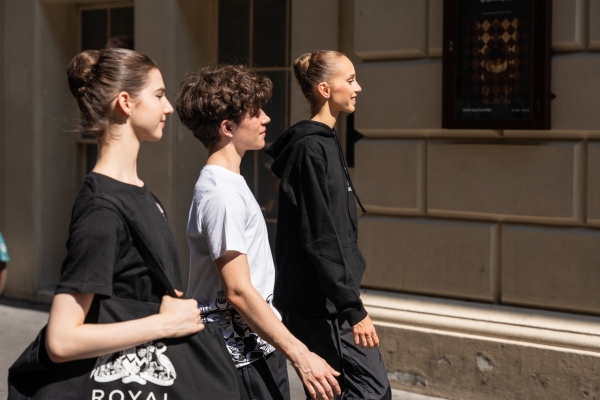 A day in the life of a full-time student at the royal ballet school Three students walk down floral street to upper school