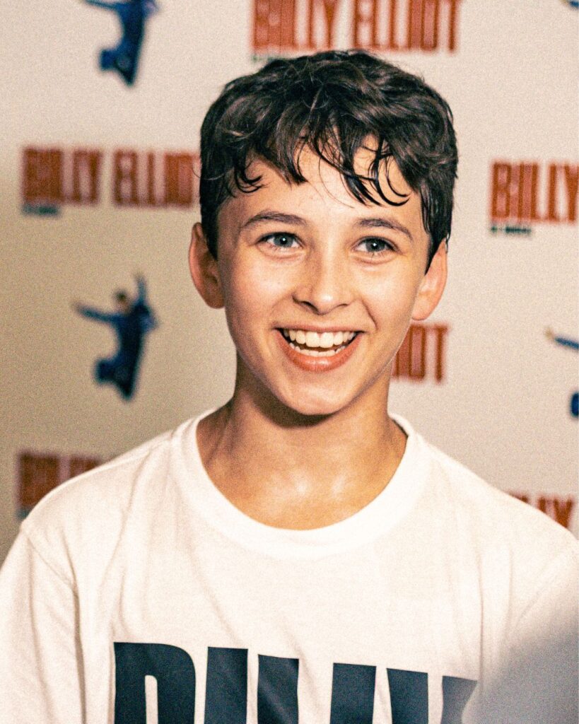 Year 8 student rafferty on starring as the titular role in billy elliot the musical Rafferty smiles and looks just past the camera